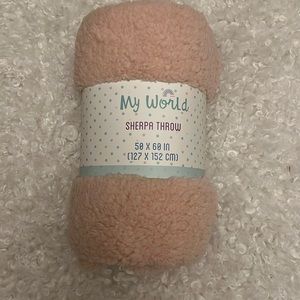 NWT Pink Sherpa Throw